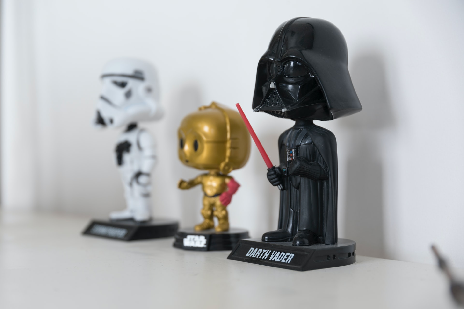 bobbleheads of Star Wars characters