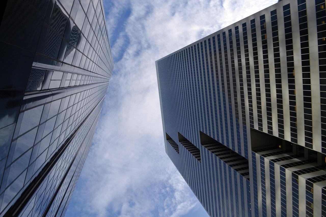 Houston Texas skyline district buildings downtown urban architecture aerial view