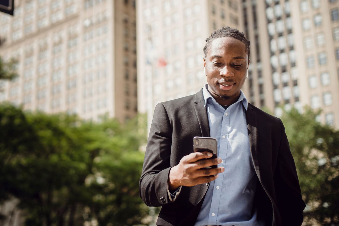 Handsome young African American gentleman in