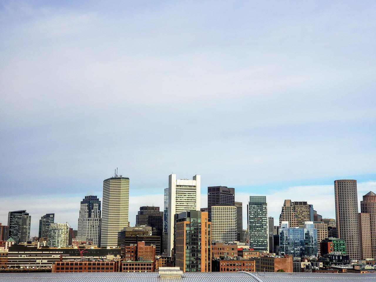 Boston skyline Massachusetts private car service Logan Airport