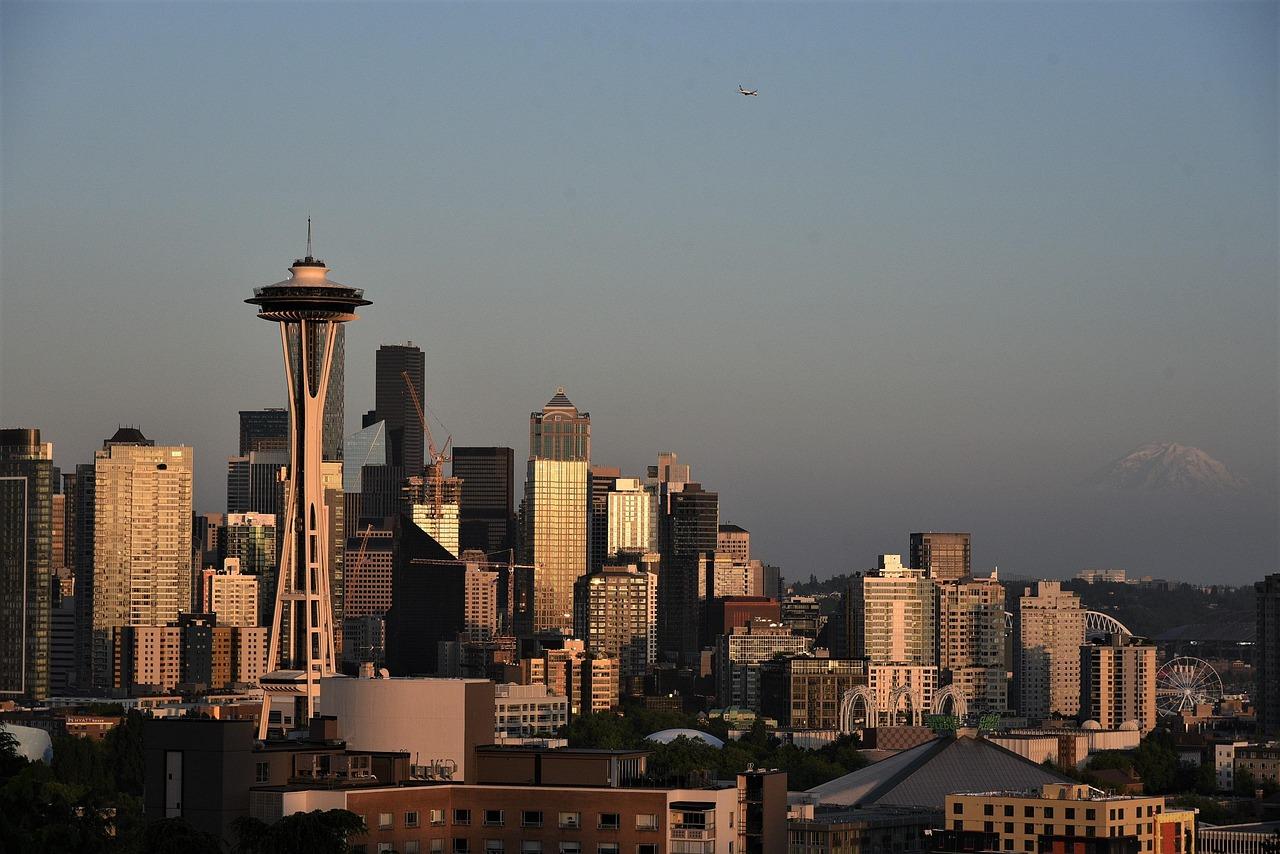 Seattle downtown landmark cityscape Washington state